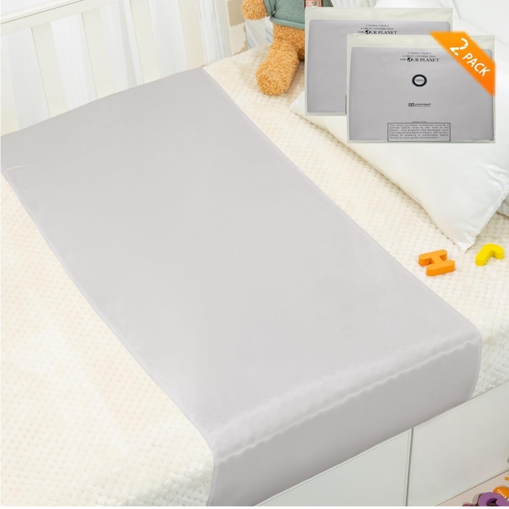 100% Mulberry Silk Crib Sleeve for Baby Hair Loss Prevention, 2 pieces